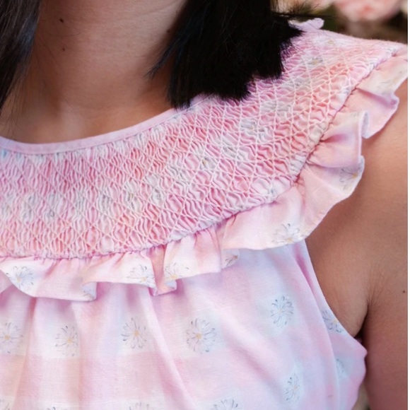 Dondolo for Loveshackfancy Women's Daisy Love Short Dress - Pink size xs. - Picture 7 of 11